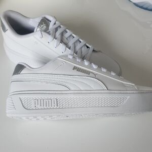 Puma Classic White and Gray Sneakers